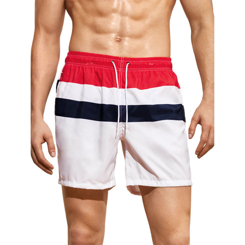 Men's Casual Loose Quick Dry Drawstring Swim Trunks
