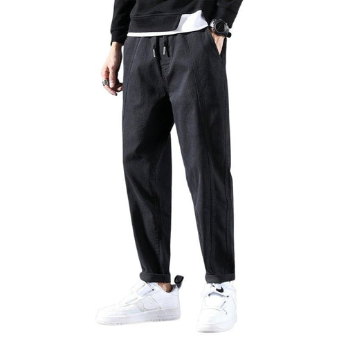 Plus Size Men's Straight Leg Fleece Cargo Pants for Workout