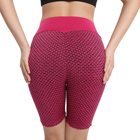Women's High Waist Lift the Hips Yoga Shorts with Pockets