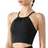 Women's Running Criss Cross Back Crop Tank with Bra Pads