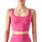 Women's Fitness Slim Running Crop Tank with Bra Pads