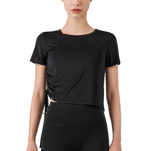 Women's Athletic Loose Quick Dry Yoga Round Neck T-shirt