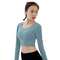 Women's Fitness Long Sleeve Sexy Crop Tops