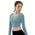 Women's Fitness Long Sleeve Sexy Crop Tops