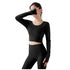 Women's Sexy Criss Cross Back Running Yoga Sweatshirts