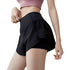 Women's Fake Two Piece Hi-Waist Butt Lifter Skinny Shorts