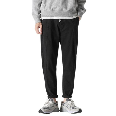 Plus Size Men's Casual Fleece-Lined Harem Joggers