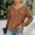 V Neck Top Sexy Backless Pullover T-shirt Women's Tops