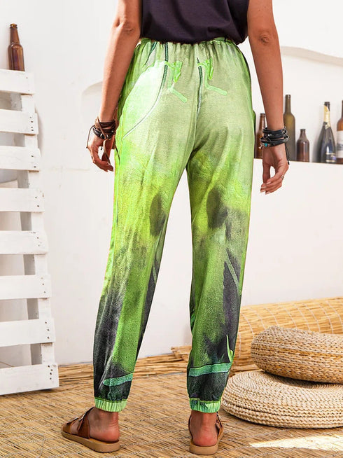 Vintage Women's Loose Fashion Scrawl Sportswear Pants