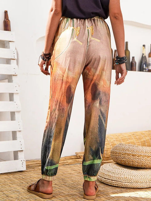 Vintage Women's Loose Fashion Scrawl Sportswear Pants
