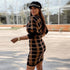 Vintage Women's Sexy Stripes knit Bodycon Dress