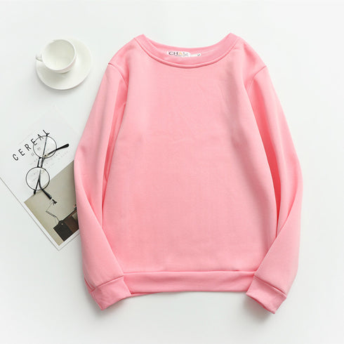 Warm Fleece-Lined Blank Unisex Plus Size Sweatshirt