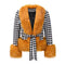 Western Stylish Plaid Women's Short Coat Outwear