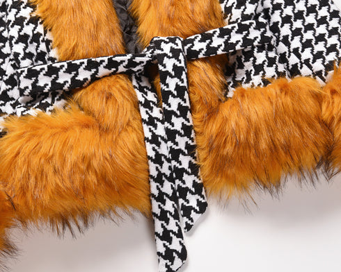 Western Stylish Plaid Women's Short Coat Outwear