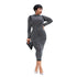 Western Stylish Plus Size Women's Long Sleeve Dress