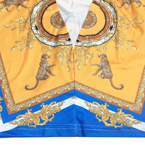 Western Stylish Printed V-neck Women's Two Piece Outfits