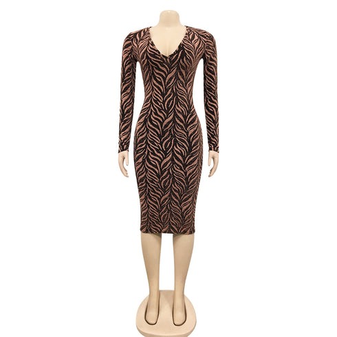 Western Stylish Women's Deep V-neck Cocktail Dresses