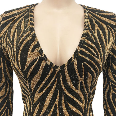 Western Stylish Women's Deep V-neck Cocktail Dresses