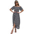 Western Stylish Women's Floral Print Off Shoulder Dresses