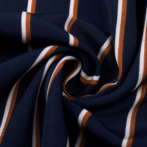 Western Stylish Women's Long Sleeve Stripes V Neck Dresses