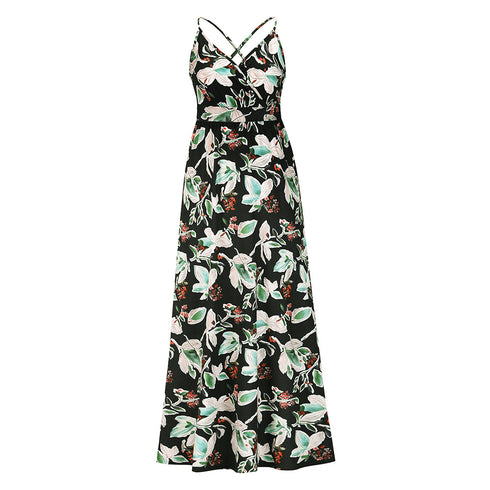 Western Stylish Women's Printed Beach Long Dress