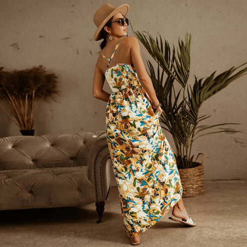 Western Stylish Women's Printed Beach Long Dress