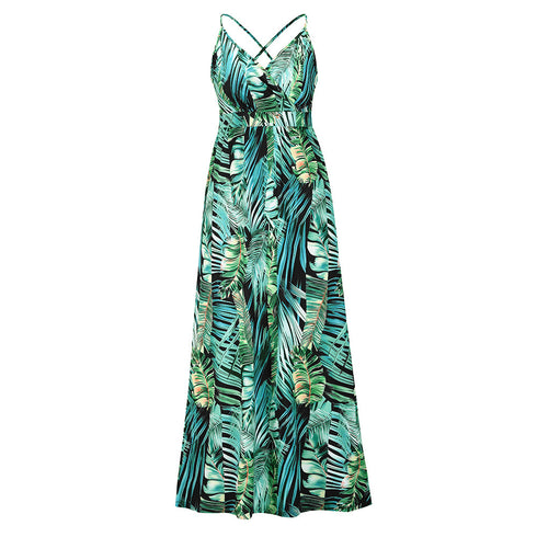 Western Stylish Women's Printed Beach Long Dress
