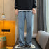 Wide-Leg Men's Loose Jeans Denim Pants