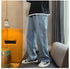 Wide-Leg Men's Loose Jeans Denim Pants