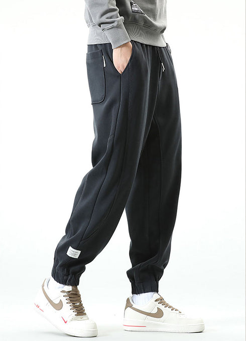Winter Men's Trousers Traning Drawstring Joggers Pants