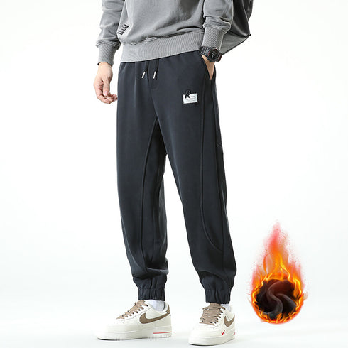 Winter Men's Trousers Traning Drawstring Joggers Pants