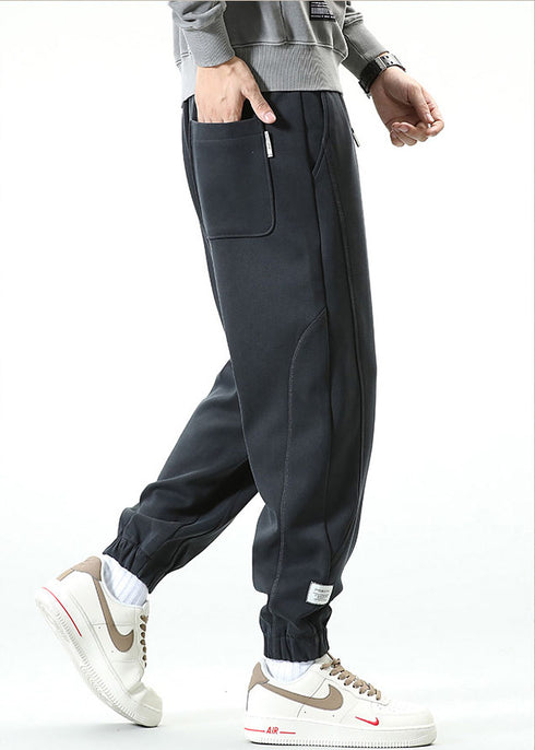 Winter Men's Trousers Traning Drawstring Joggers Pants