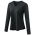 Winter Women's Breathable Long Sleeve V-neck Sport Running Shirt