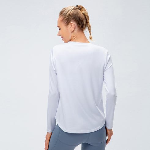 Winter Women's Breathable Long Sleeve V-neck Sport Running Shirt
