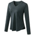 Winter Women's Breathable Long Sleeve V-neck Sport Running Shirt