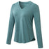 Winter Women's Breathable Long Sleeve V-neck Sport Running Shirt