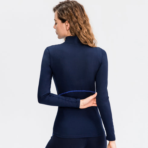 Winter Women's Fitness Long Sleeve Sport Running Shirt