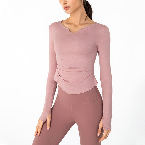 Winter Women's Fitness Naked Feeling Long Sleeve Sweatshirts