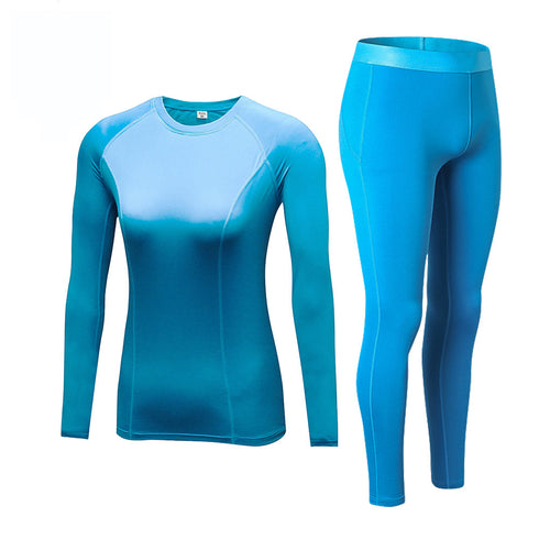 Winter Women's Fitness Running Suit Shirt Yoga Pants