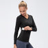 Winter Women's Fitness Running Yoga V-neck Skinny Sweatshirts