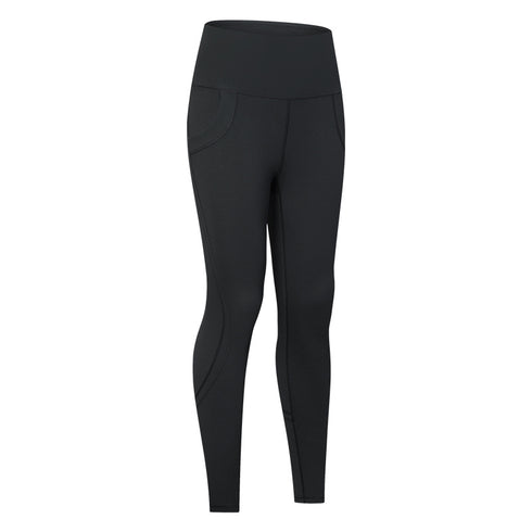Winter Women's Hi-Waist Fake Pocket Stretchy Running Yoga Pants