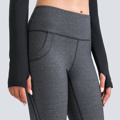 Winter Women's Hi-Waist Fake Pocket Stretchy Running Yoga Pants