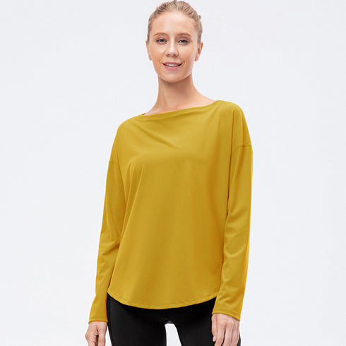 Winter Women's Off Shoulder Running Yoga Sweatshirts