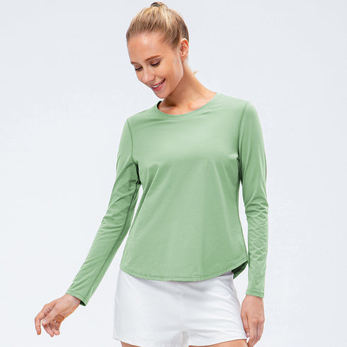 Winter Women's Quick Dry Running Round Neck Sweatshirts