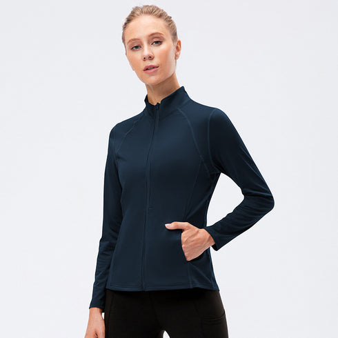 Winter Women's Running Workout Quick Dry Zipper Jacket