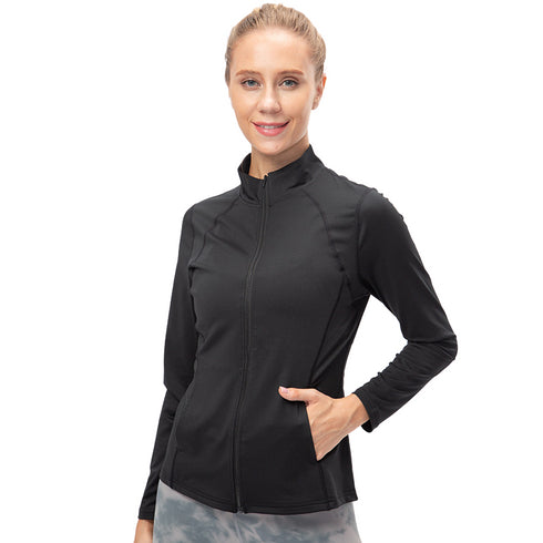 Winter Women's Running Workout Quick Dry Zipper Jacket