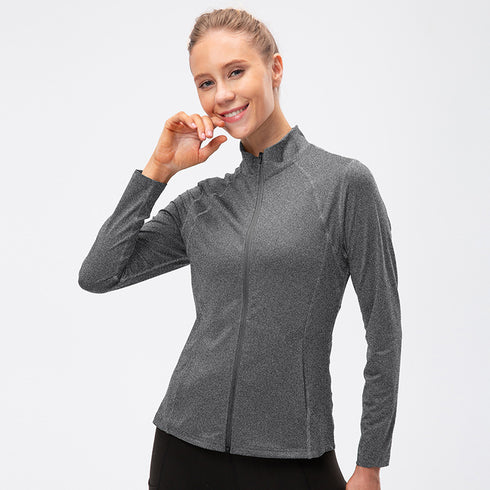 Winter Women's Running Workout Quick Dry Zipper Jacket