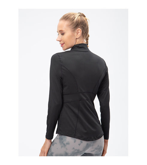 Winter Women's Running Workout Quick Dry Zipper Jacket
