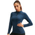 Winter Women's Running Yoga Stretchy Brushed Skinny Shirt