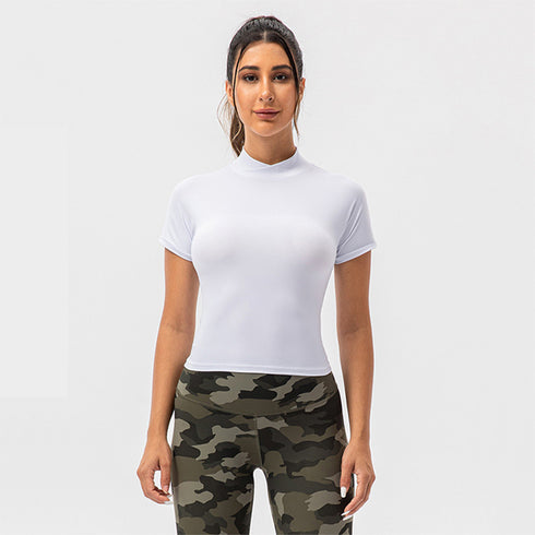 Winter Women's Short Sleeve Sport Yoga Slim T-Shirt